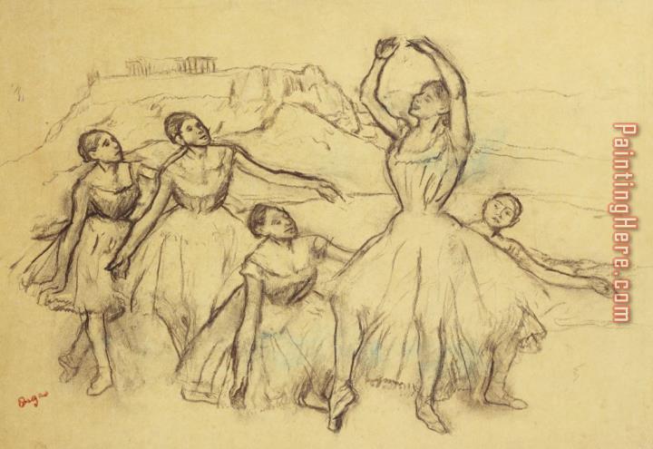 Edgar Degas Group Of Dancers